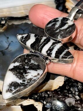 Large White Buffalo Turquoise Pendant 3 1/4”